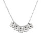 Tiny square initial necklace sterling silver
