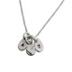 Hand Stamped Loved Tiny Initials Necklace, made from fine silver