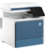 HP Color LaserJet Enterprise MFP 5800dn - DN Transactional -AtmosphereBlue Catalog WhiteBG FrontRigh