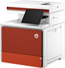 HP Color LaserJet Enterprise MFP 5800dn - DN Transactional CometRed Catalog VisID WhiteBG FrontLeft