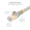 StarTech.com 3m CAT6a Ethernet Cable - 10 Gigabit Shielded Snagless RJ45 100W PoE Patch Cord - 10GbE STP Network Cable w/Strain Relief - Grey Fluke Tested/Wiring is UL Certified/TIA