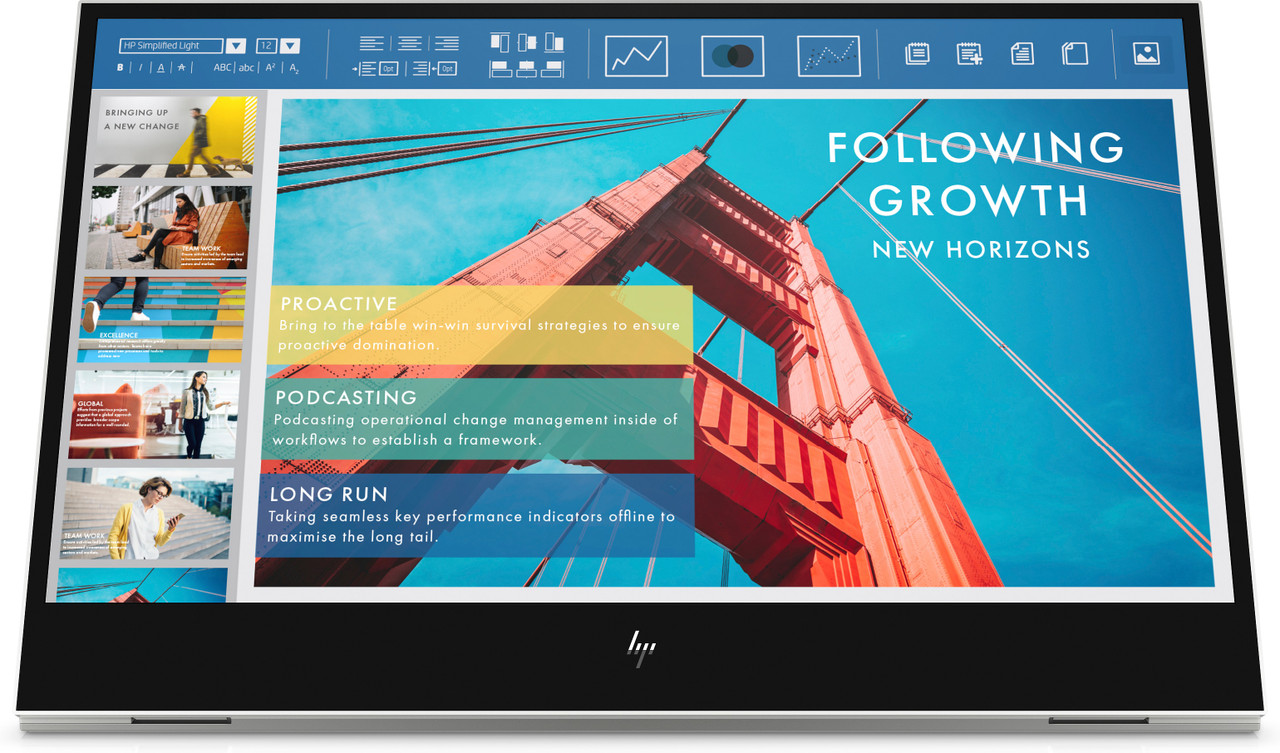 HP E14 G4 Portable Display (Premium, 14 inches, Natural Silver, FHD) Catalog, Front facing