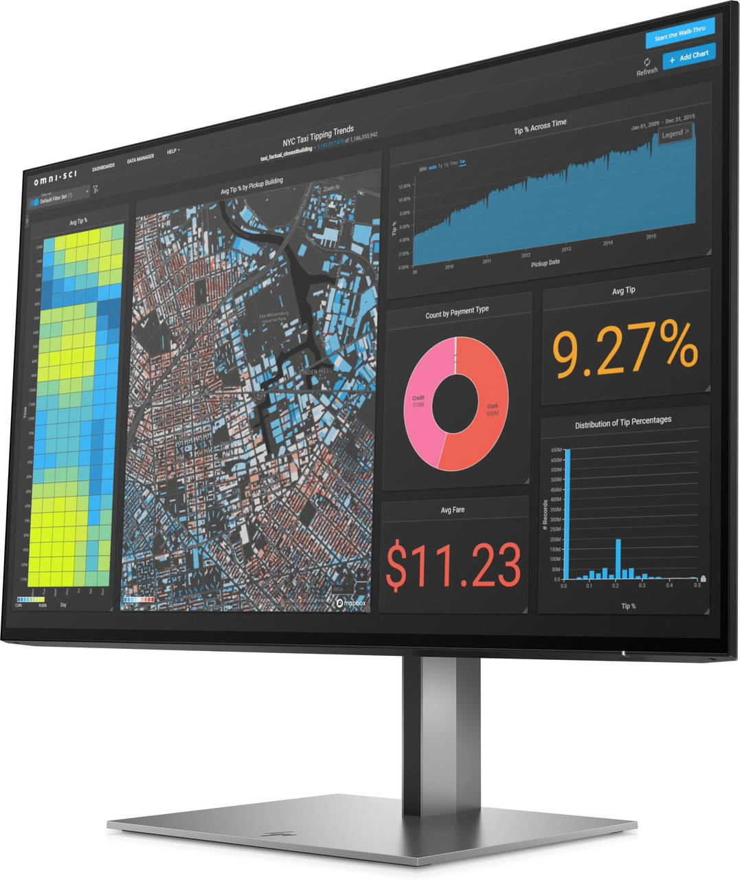 HP Z24f G3 FHD Display (24, TurboSilver, DataScience) FrontLeft