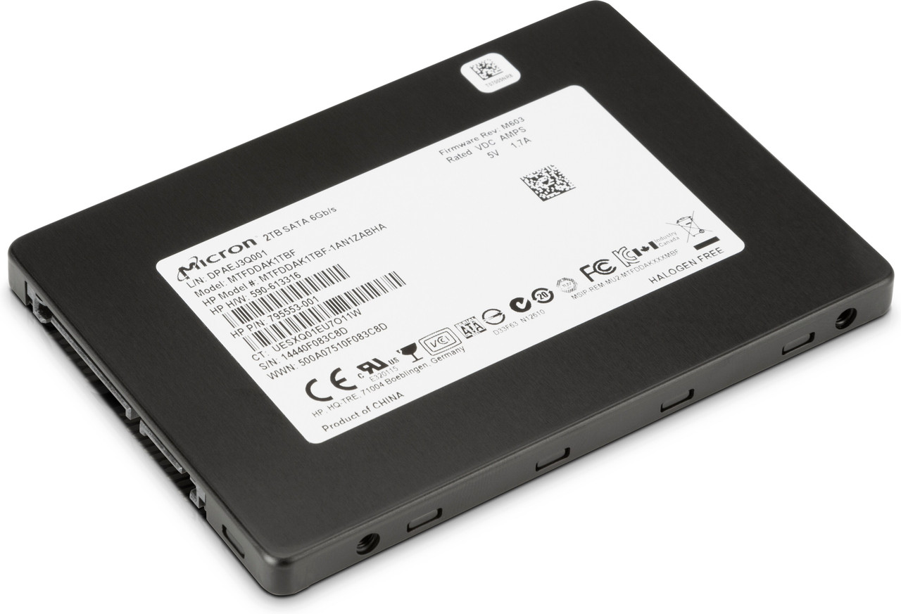 HP 2TB SATA SSD 2.5 Drive, Top