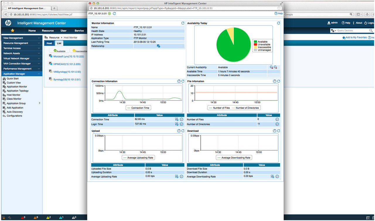 HPE IMC Application Performance Manager Software Module 25 monitor