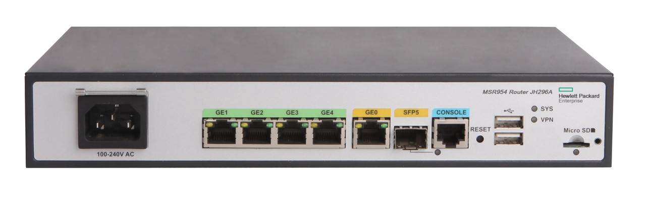 JH296A - HPE MSR954 1GbE SFP 2GbE-WAN 4GbE-LAN CWv7 Router