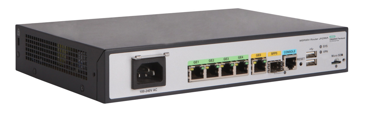 JH296A - HPE MSR954 1GbE SFP 2GbE-WAN 4GbE-LAN CWv7 Router