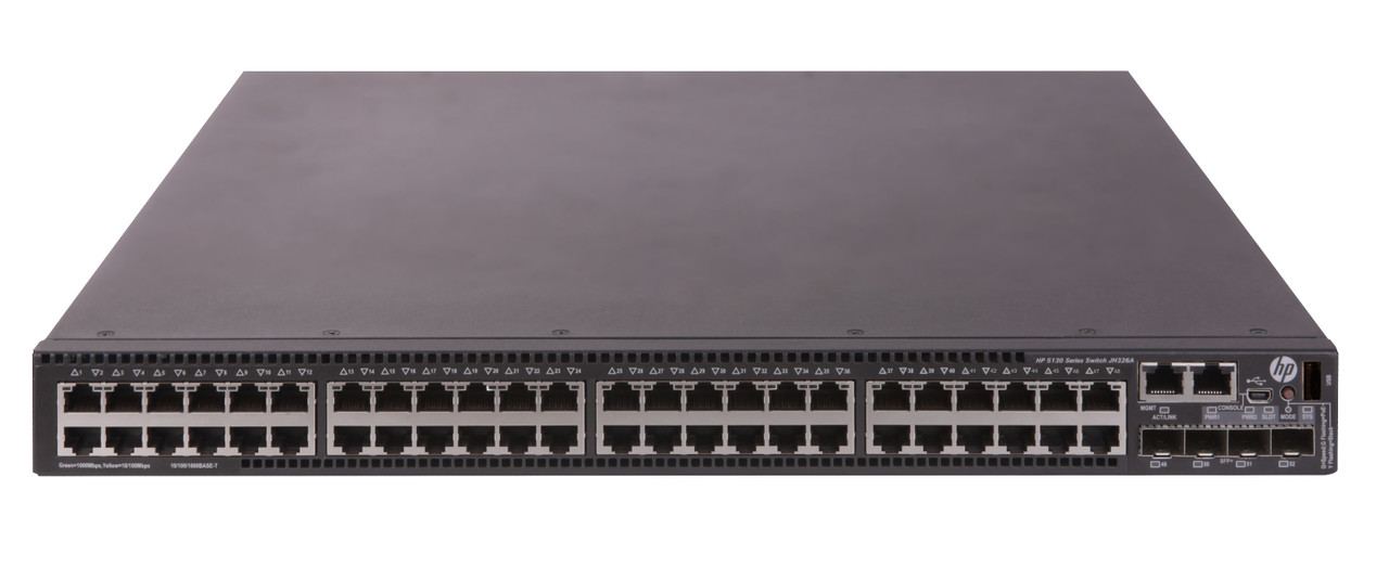 JH326A - HPE FlexNetwork 5130 48G PoE+ 4SFP+ 1-slot HI Switch