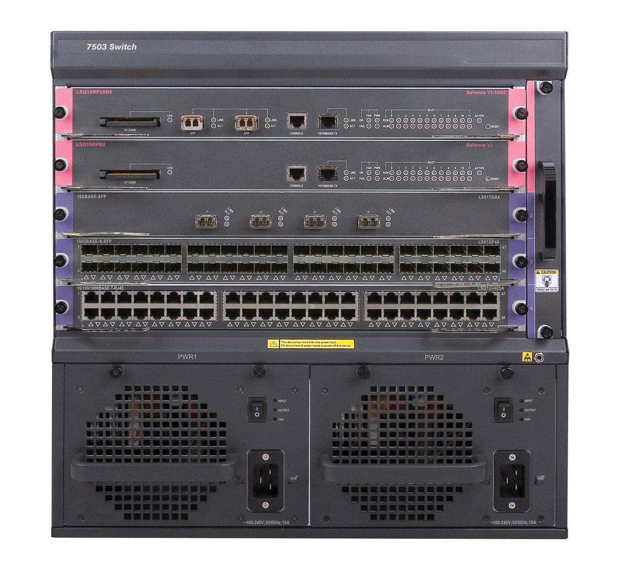 JH331A - HPE FlexNetwork 7503 Switch with 2x2.4Tbps Fabric and Main Processing Unit Bundle