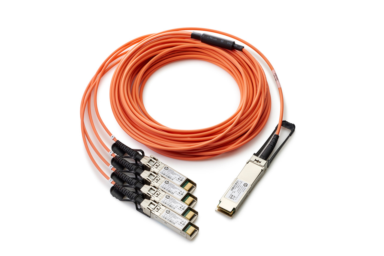 HP BladeSystem c-Class 40G QSFP+ to 4x10G SFP+ Active Optical Cables