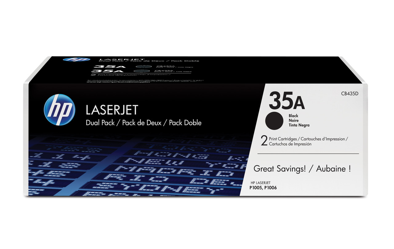 HP LaserJet CB435A Dual Pack Black Print Cartridges