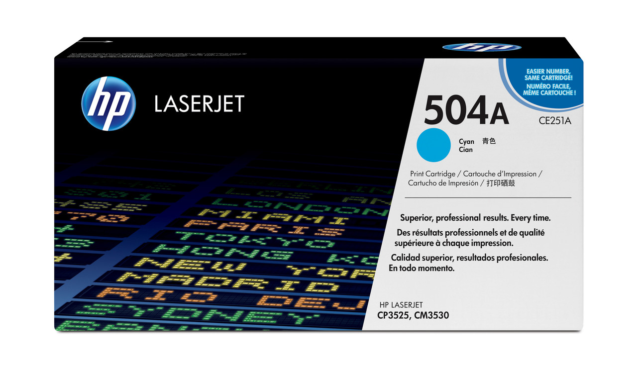 HP 504A Cyan Government LaserJet Toner Cartridge