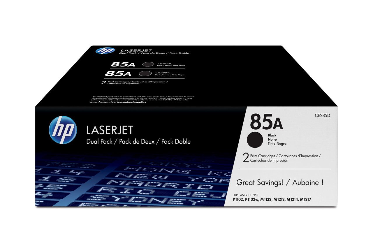 HP 85A Black Dual Pack LaserJet Toner Cartridges