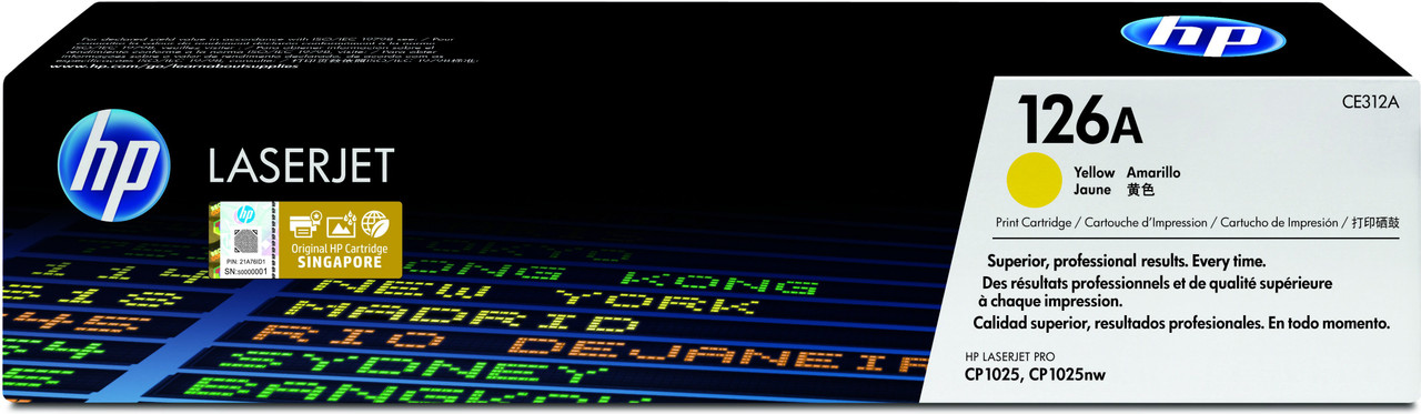 HP CLJ CP1025 Yellow Print Cartridge (with authenticity sticker)