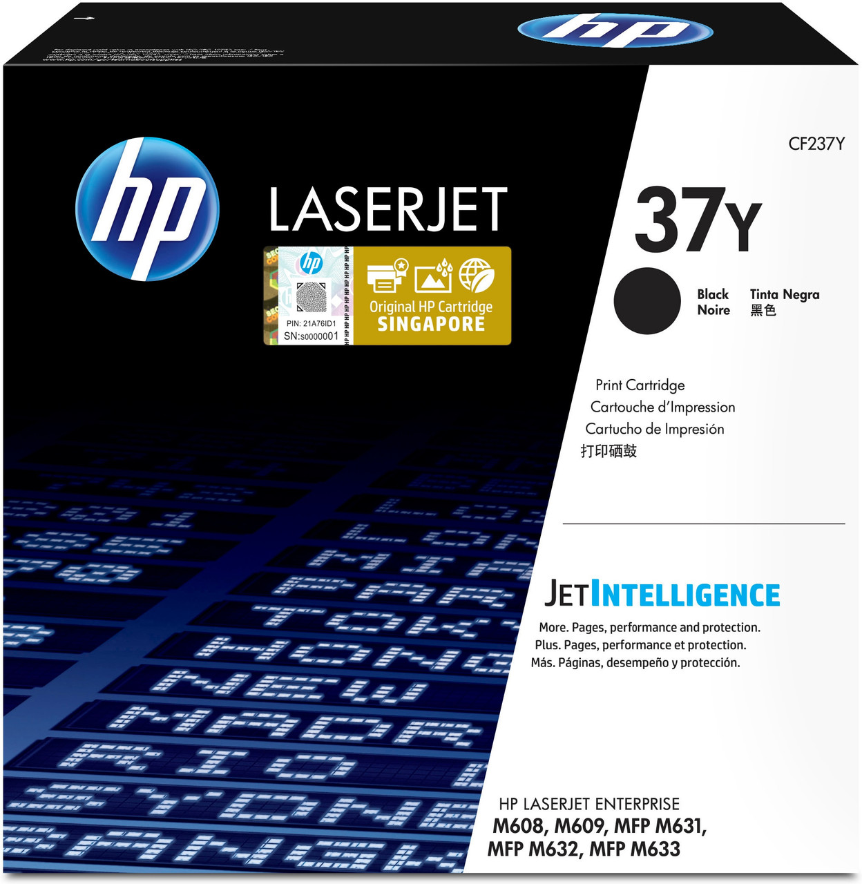 HP 37Y Extra High Yield Black Original LaserJet Toner Cartridge (with authenticity sticker)