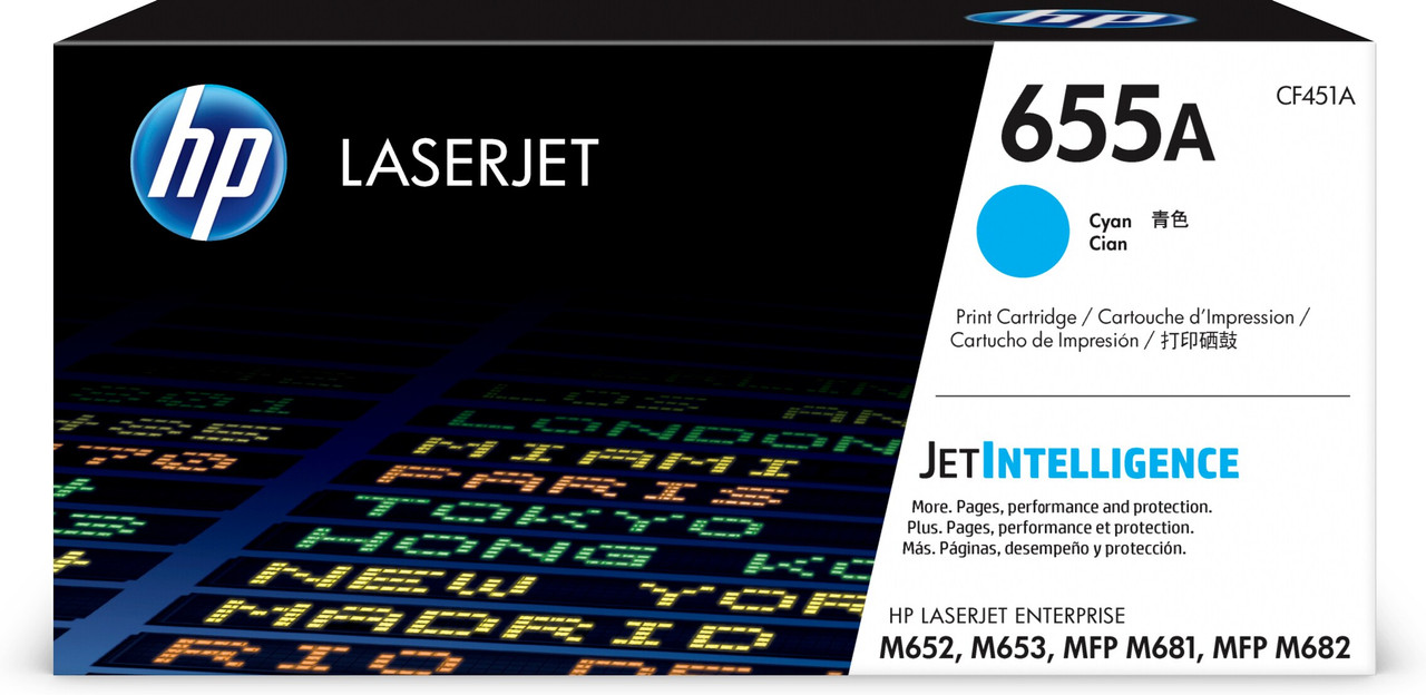 HP LaserJet Enterprise 655A Cyan Print Cartridge