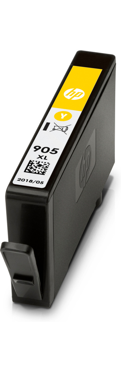 HP 905XL Yellow Original Ink Cartridge, Left Facing
