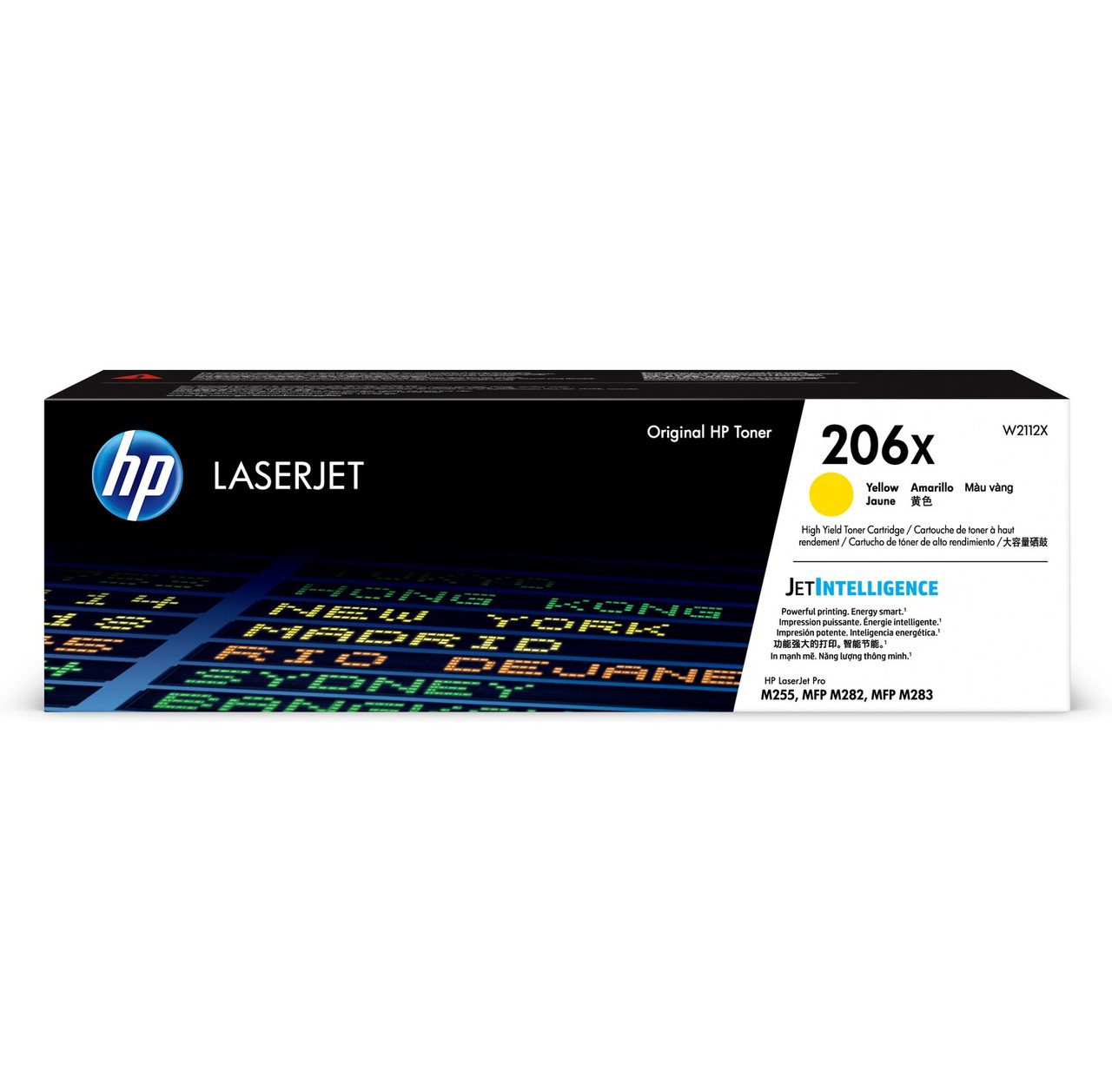 HP 206X Yellow High Yield Toner Cartridge - W2112X W2112-00902a Row