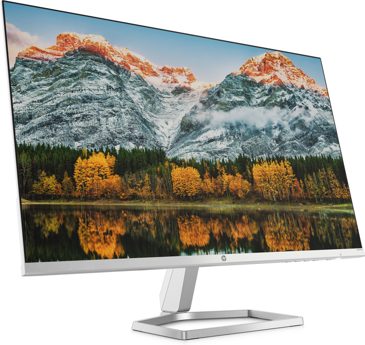 21C1 - HP M27FW - Ceramic White/Natural Silver, FHD, AMD Freesync, Front Right
