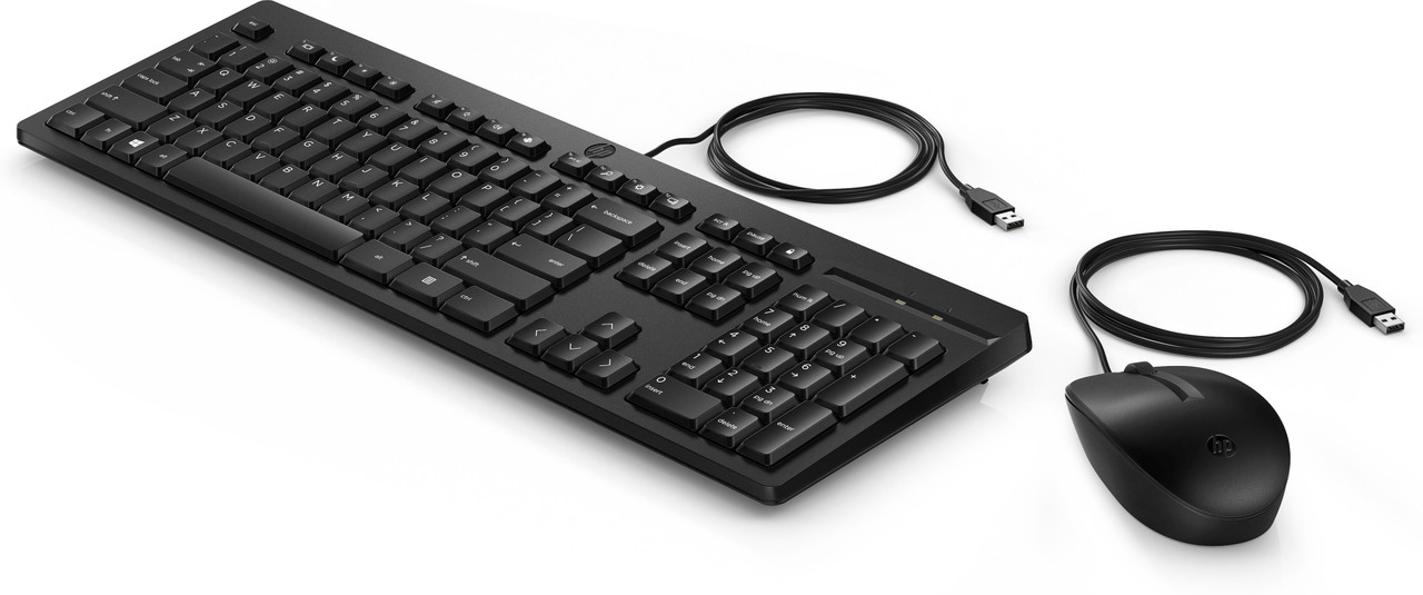HP 225 Wired Mouse and Keyboard Combo - Front left