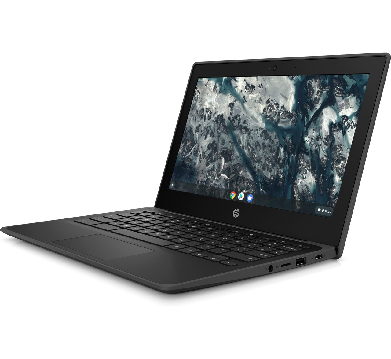 HP Chromebook 11MK G9 EE (11, Jet Black / Harbor Grey, NT, HDcam, nonODD, nonFPR, Chrome) Front Left