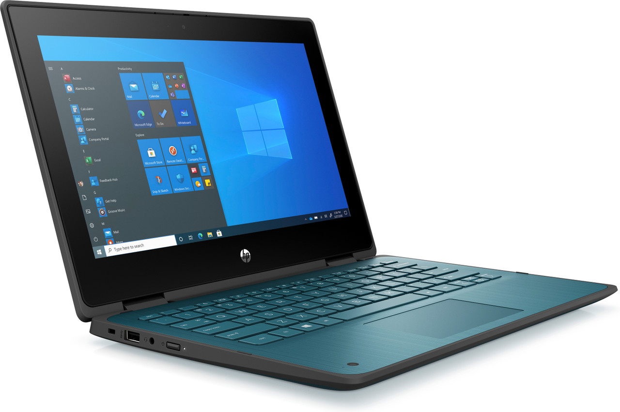HP ProBook x360 11 G7 EE (11, Nautical Teal, NT, HDcam, nonODD, nonFPR, Win10) Front Right