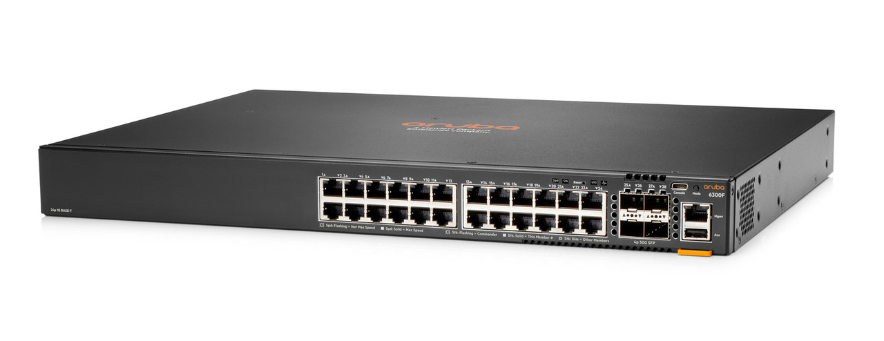 Aruba 6300F 24-port 1GbE and 4-port SFP56 Switch