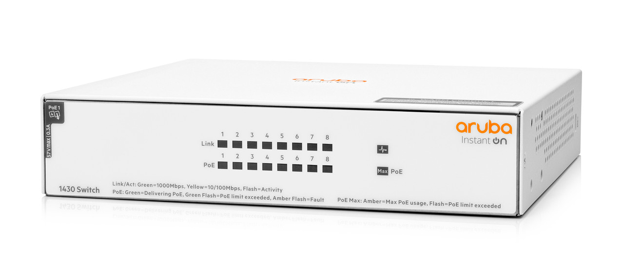 Aruba Instant On 1430 8G Class4 PoE 64W Switch