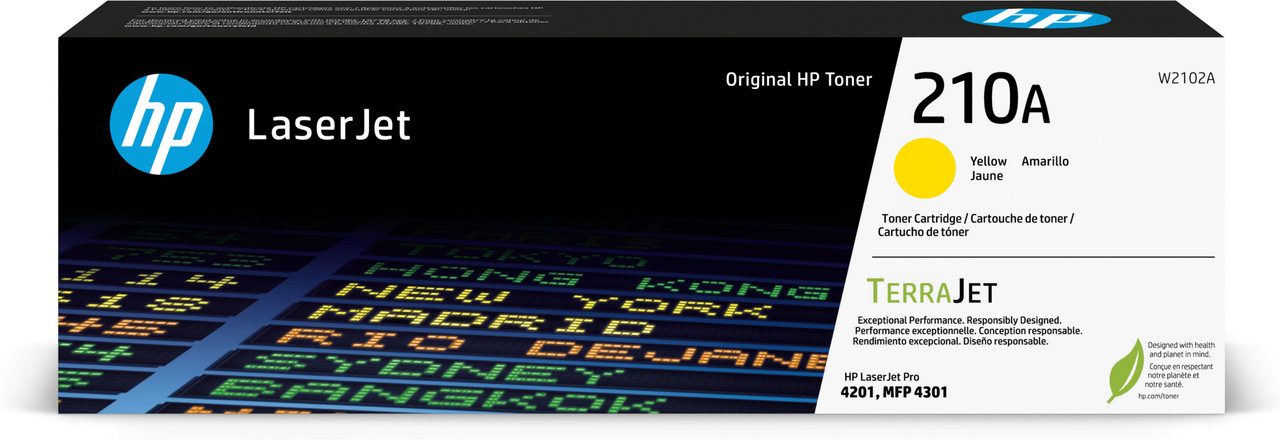 HP 210A Yellow Toner Cartridge W2102A W2102-00016a DM1