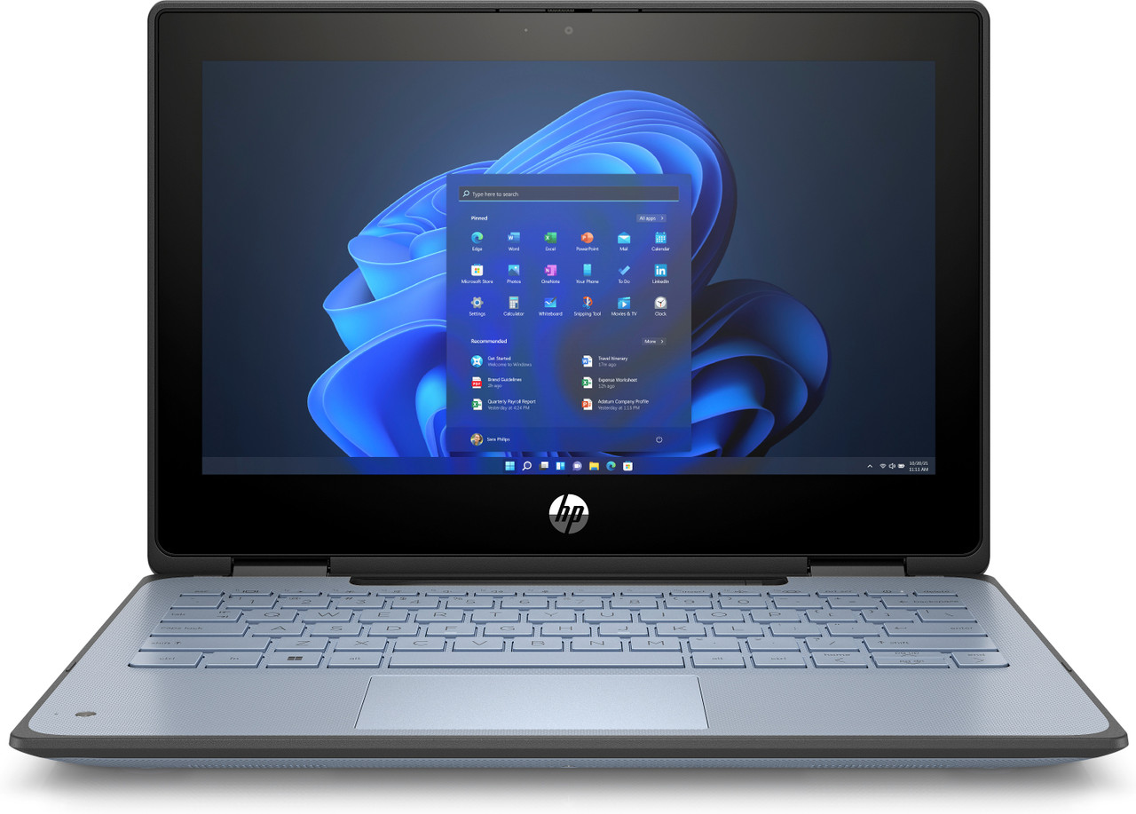 HP Pro x360 Fortis 11" G10 Notebook PC JellyFishBlue T HDcam nonODD nonFPR Win11 CoreSet Front
