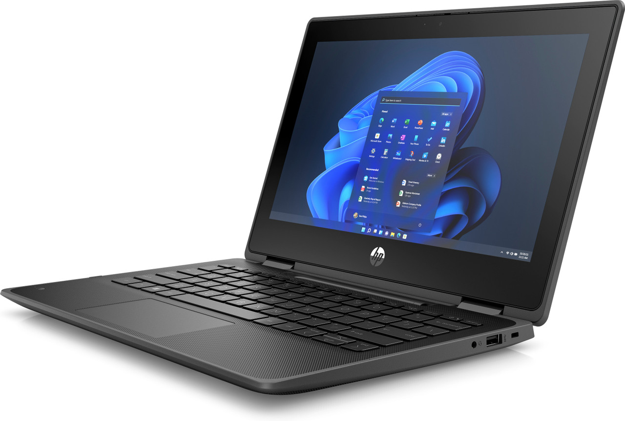 HP Pro x360 Fortis 11" G10 Notebook PC JetBlack T HDcam nonODD nonFPR Win11 CoreSet FrontLeft