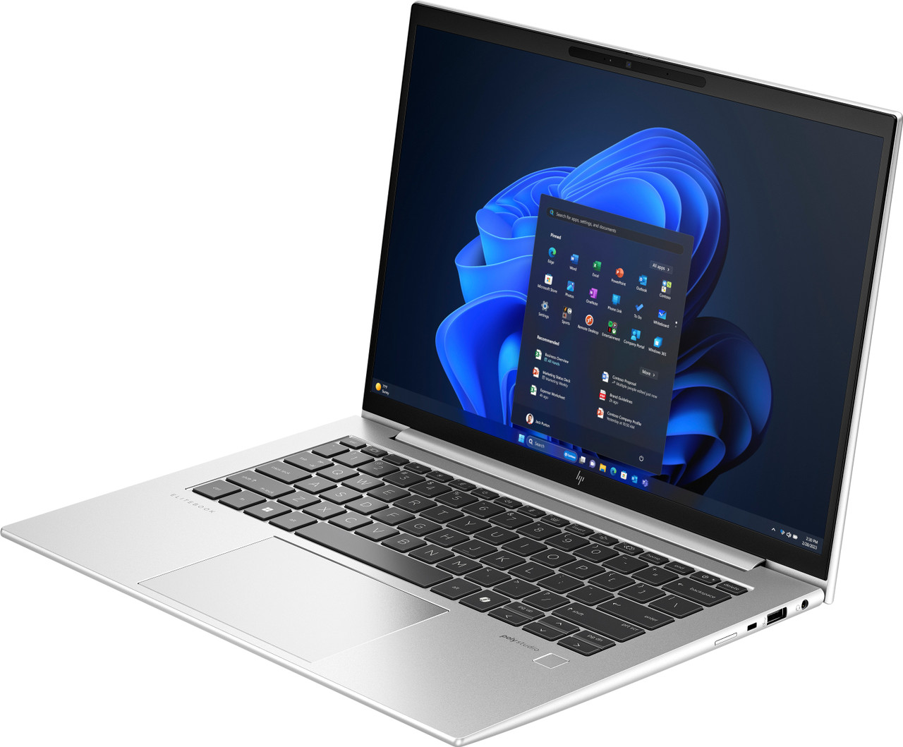 HP-EliteBook-840-G11-14Inch-NaturalSilver-NT-IRcam-FPR-CoreSet-Win11-WhiteBG-FrontLeftOpen