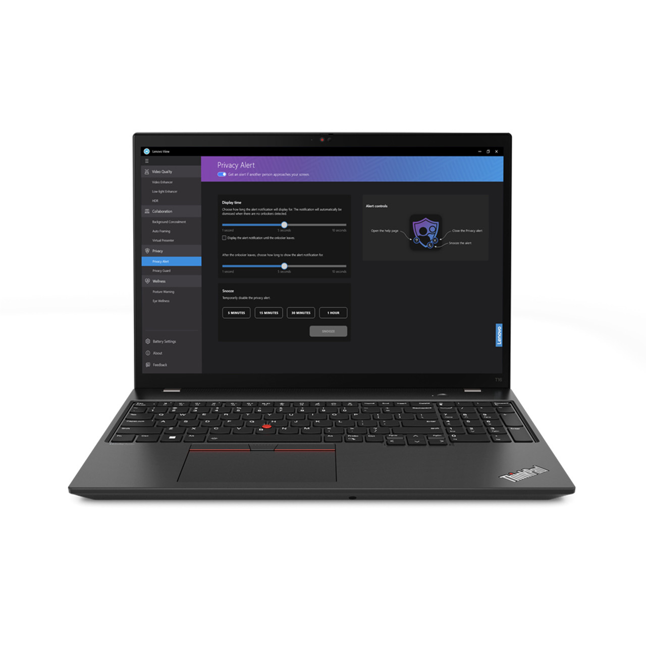 Lenovo ThinkPad T16 Laptop 40.6 cm (16") Touchscreen WUXGA Intel® Core™ i5 i5-1335U 16 GB DDR5-SDRAM 512 GB SSD Wi-Fi 6E (802.11ax) Windows 11 Pro Black