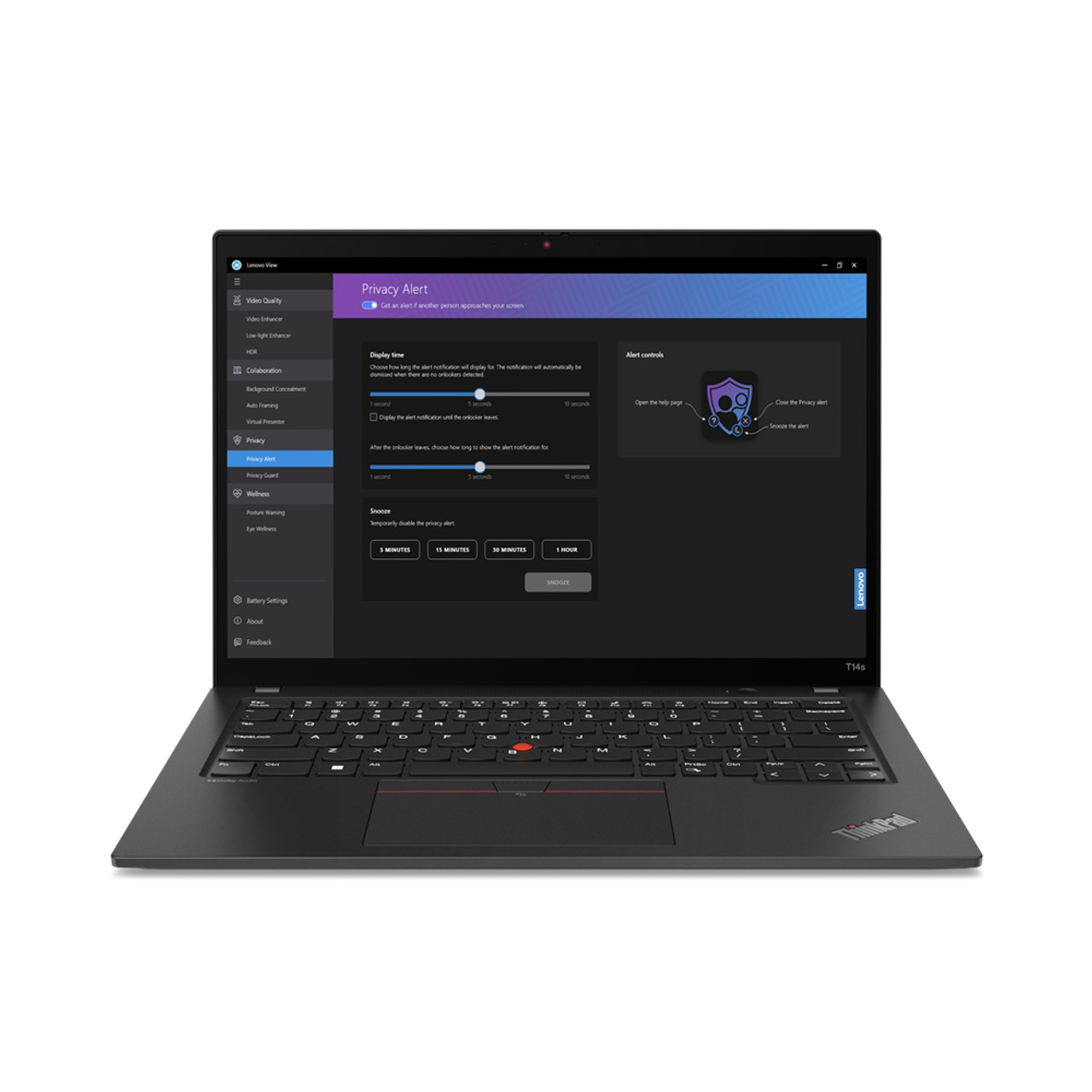 Lenovo ThinkPad T14s Laptop 35.6 cm (14") Touchscreen WUXGA Intel® Core™ i7 i7-1355U 16 GB LPDDR5x-SDRAM 512 GB SSD Wi-Fi 6E (802.11ax) Windows 11 Pro Black