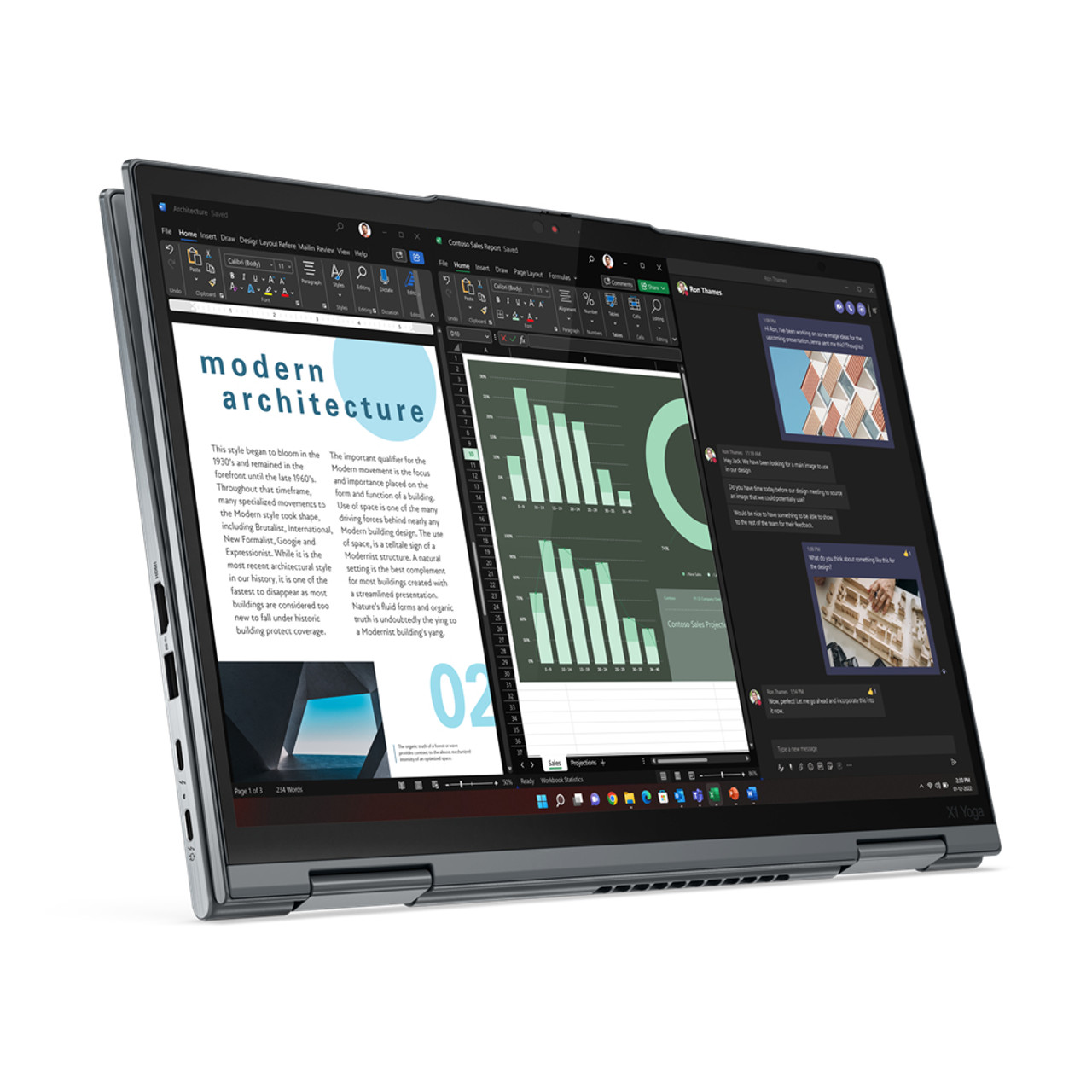 Lenovo ThinkPad X1 Yoga Hybrid (2-in-1) 35.6 cm (14") Touchscreen WUXGA Intel® Core™ i7 i7-1355U 16 GB LPDDR5-SDRAM 512 GB SSD Wi-Fi 6E (802.11ax) Windows 11 Pro Grey