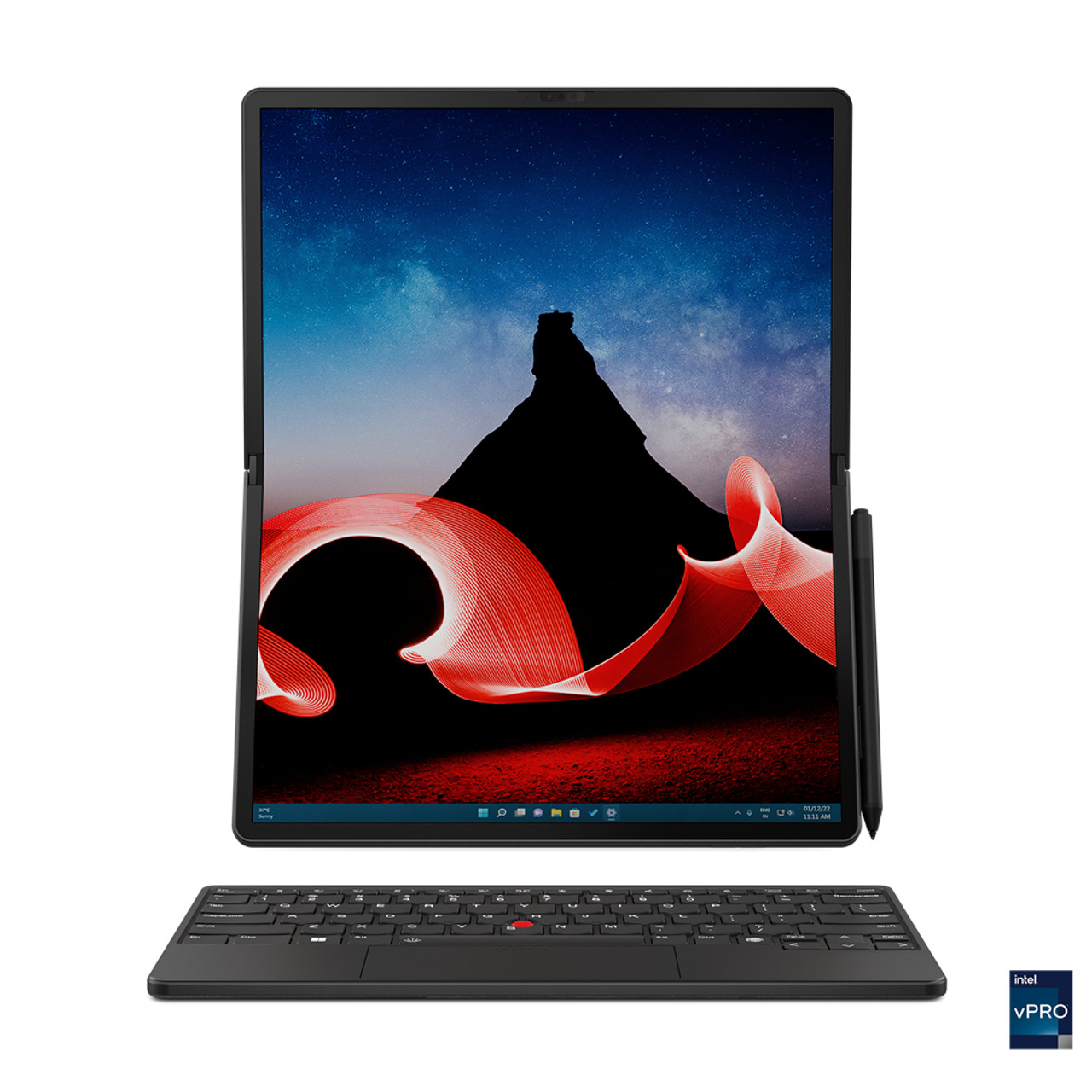 Lenovo ThinkPad X1 Fold 16 Hybrid (2-in-1) 41.4 cm (16.3") Touchscreen Intel® Core™ i7 i7-1250U 16 GB LPDDR5-SDRAM 512 GB SSD Wi-Fi 6E (802.11ax) Windows 11 Pro Black