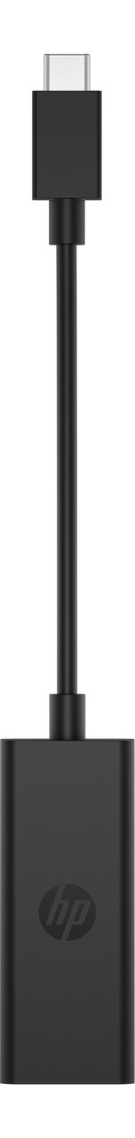 HP USB-C to DP Adapter G2 Jetblack Coreset CableStraight TopDown WhiteBG
