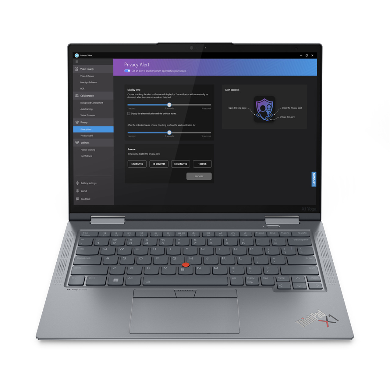 Lenovo ThinkPad X1 Yoga Hybrid (2-in-1) 35.6 cm (14") Touchscreen WUXGA Intel® Core™ i5 i5-1335U 16 GB LPDDR5-SDRAM 512 GB SSD Wi-Fi 6E (802.11ax) Windows 11 Pro Grey