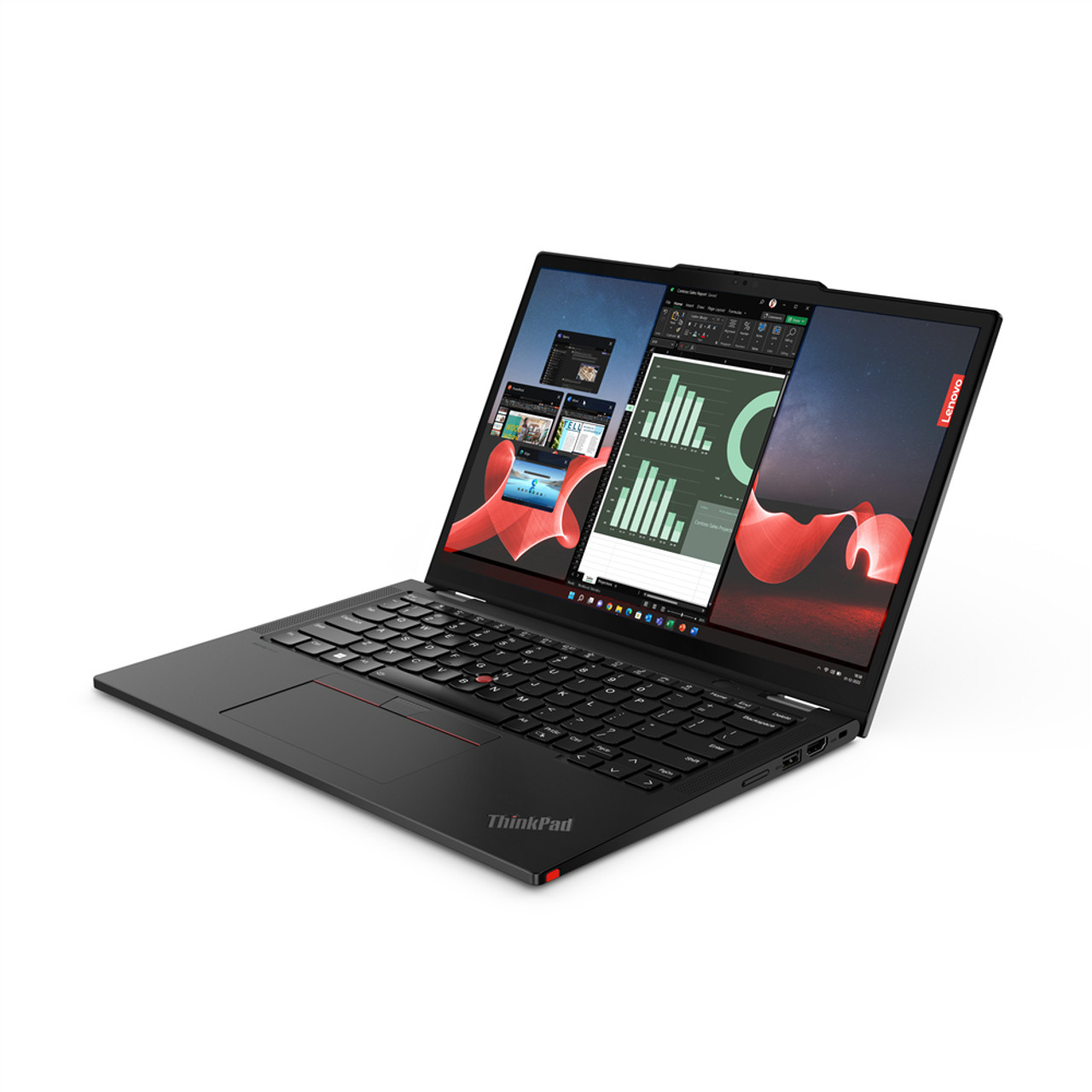 Lenovo ThinkPad X13 Yoga Hybrid (2-in-1) 33.8 cm (13.3") Touchscreen WUXGA Intel® Core™ i5 i5-1335U 16 GB LPDDR5-SDRAM 512 GB SSD Wi-Fi 6E (802.11ax) Windows 11 Pro Black