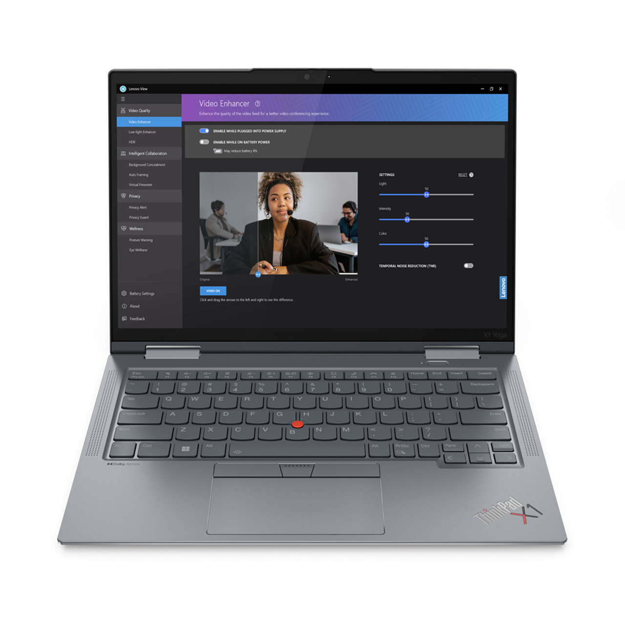 Lenovo ThinkPad X1 Yoga Hybrid (2-in-1) 35.6 cm (14") Touchscreen WUXGA Intel® Core™ i7 i7-1355U 16 GB LPDDR5-SDRAM 512 GB SSD Wi-Fi 6E (802.11ax) Windows 11 Pro Grey