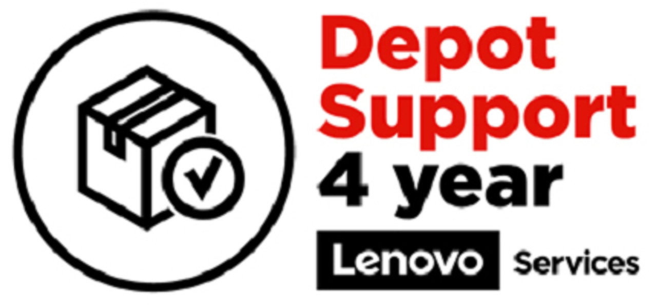 Lenovo Depot/Customer Carry-In Upgrade, Extended service agreement, parts and labour (for system with 1 year depot or carry-in warranty), 4 years (from original purchase date of the equipment), for ThinkPad C14 Gen 1 Chromebook; L13 Yoga Gen 4; T14 Gen 4; T14s Gen 3; T14s Gen 4