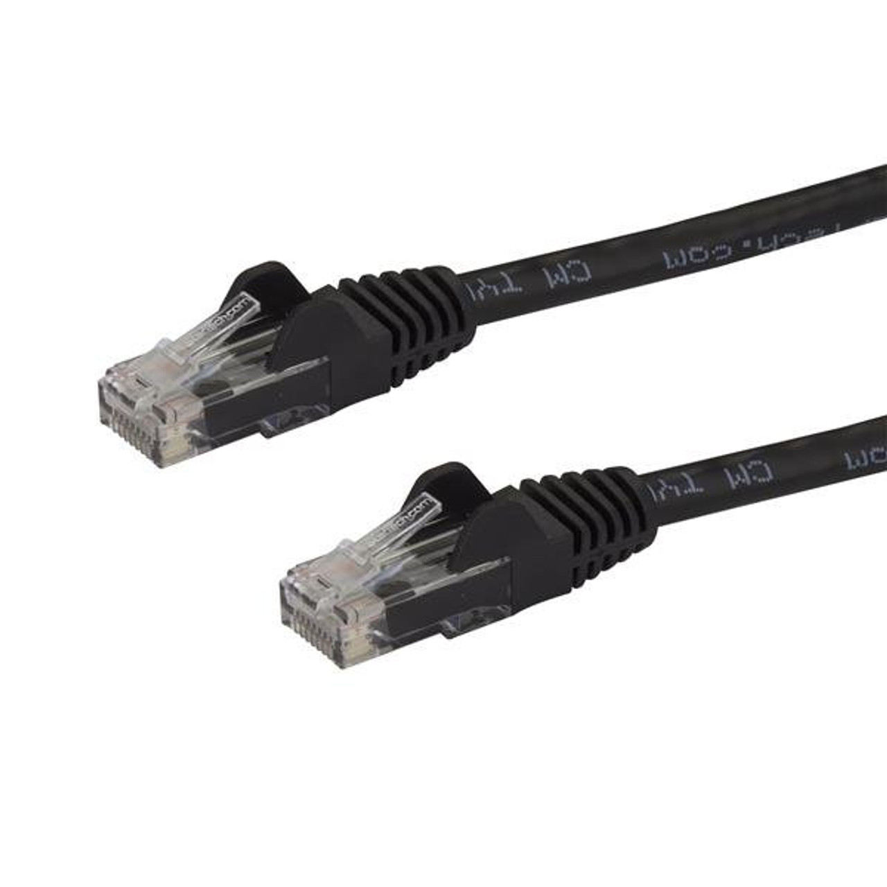 StarTech.com 7.5m CAT6 Ethernet Cable - Black CAT 6 Gigabit Ethernet Wire -650MHz 100W PoE RJ45 UTP Network/Patch Cord Snagless w/Strain Relief Fluke Tested/Wiring is UL Certified/TIA