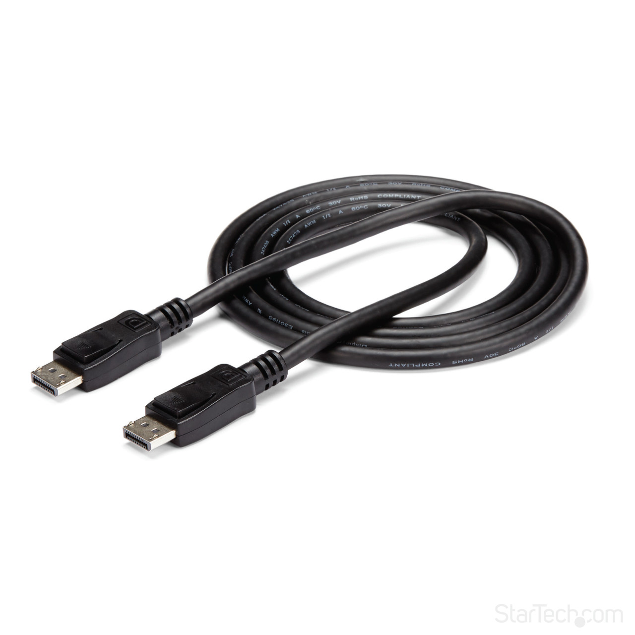 StarTech.com 6ft (2m) DisplayPort 1.2 Cable - 4K x 2K Ultra HD VESA Certified DisplayPort Cable - DP to DP Cable for Monitor - DP Video/Display Cord - Latching DP Connectors