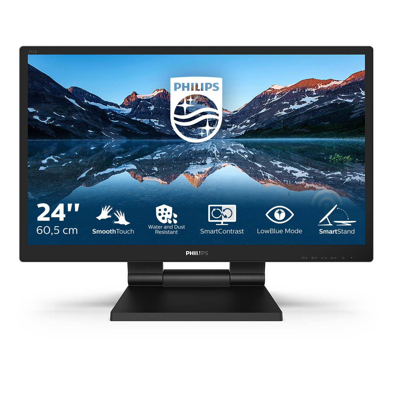 Philips B Line 242B9T/75 LED display 60.5 cm (23.8") 1920 x 1080 pixels Full HD LCD Touchscreen Tabletop Black