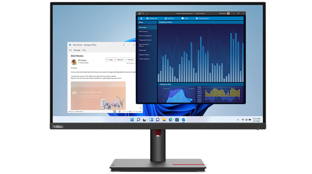 Lenovo ThinkVision T27p-30 LED display 68.6 cm (27") 3840 x 2160 pixels 4K Ultra HD Black