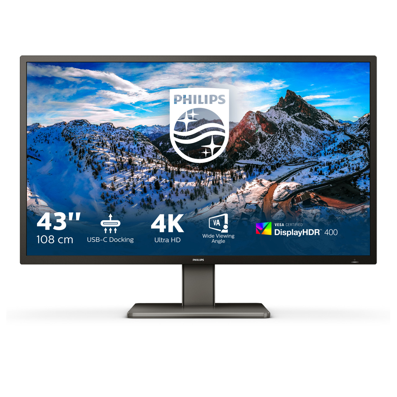 Philips 439P1/75 computer monitor 108 cm (42.5") 3840 x 2160 pixels 4K Ultra HD LED Black