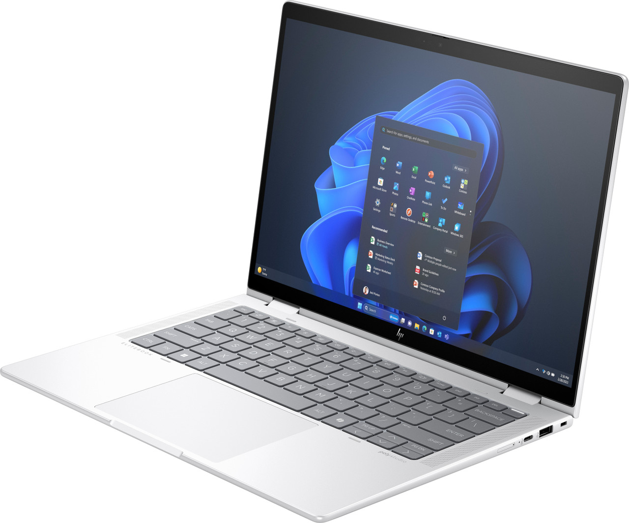 HP-Elite-x360-1040-14-inch-G11-2-in-1-GlacierSilver-T-IRcam-FPR-Win11-CoreSet-WhiteBG-FrontLeftOpen