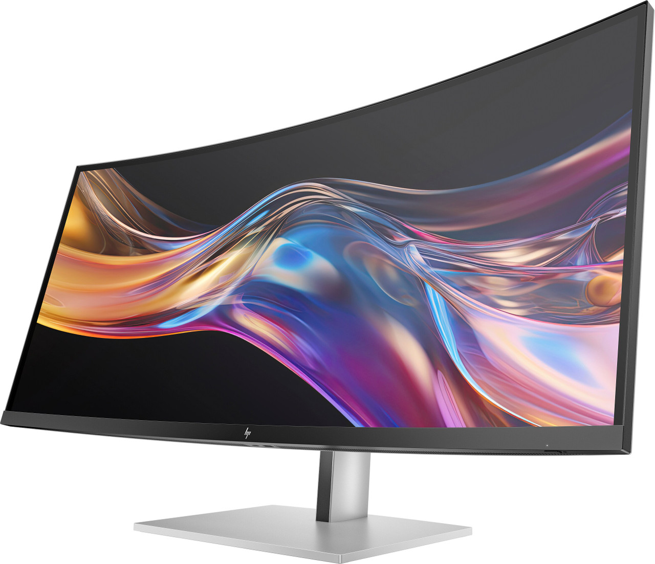 HP Series 7 Pro 37.5" WQHD+ Thunderbolt 4 Monitor - 738pu PikeSilver CoreSet FrontLeft WhiteBg