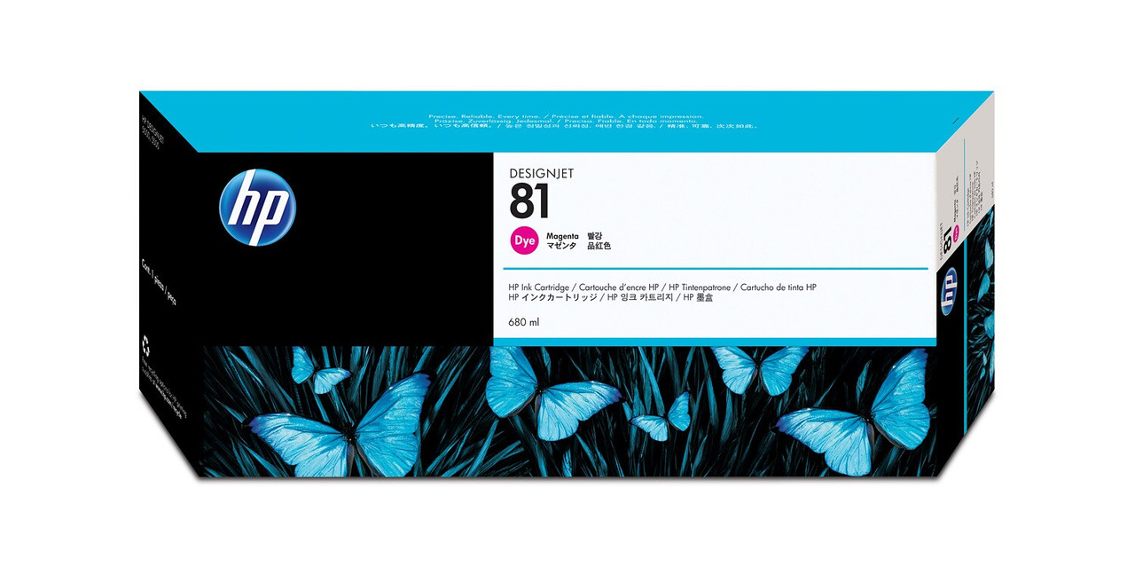 HP 81 Magenta Dye Ink Cartridge-C4932A
