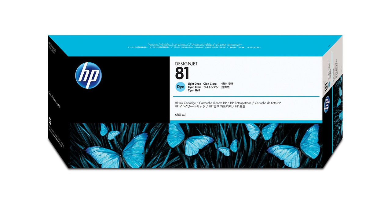 HP 81 Light Cyan Dye Ink Cartridge-C4934A